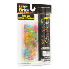Basic Fun Lite-Brite mini pegs shine brighter for a vivid glow.