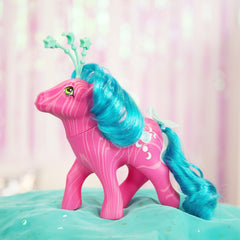 Basic Fun My Little Pony Aurora Celestial Pony packaging and figure upright, perfect for gifting and display.