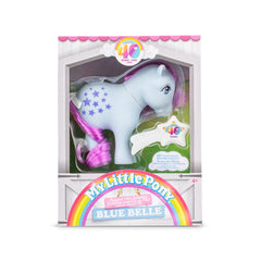 Basic Fun My Little Pony Blue Belle commemorative brush included for styling.