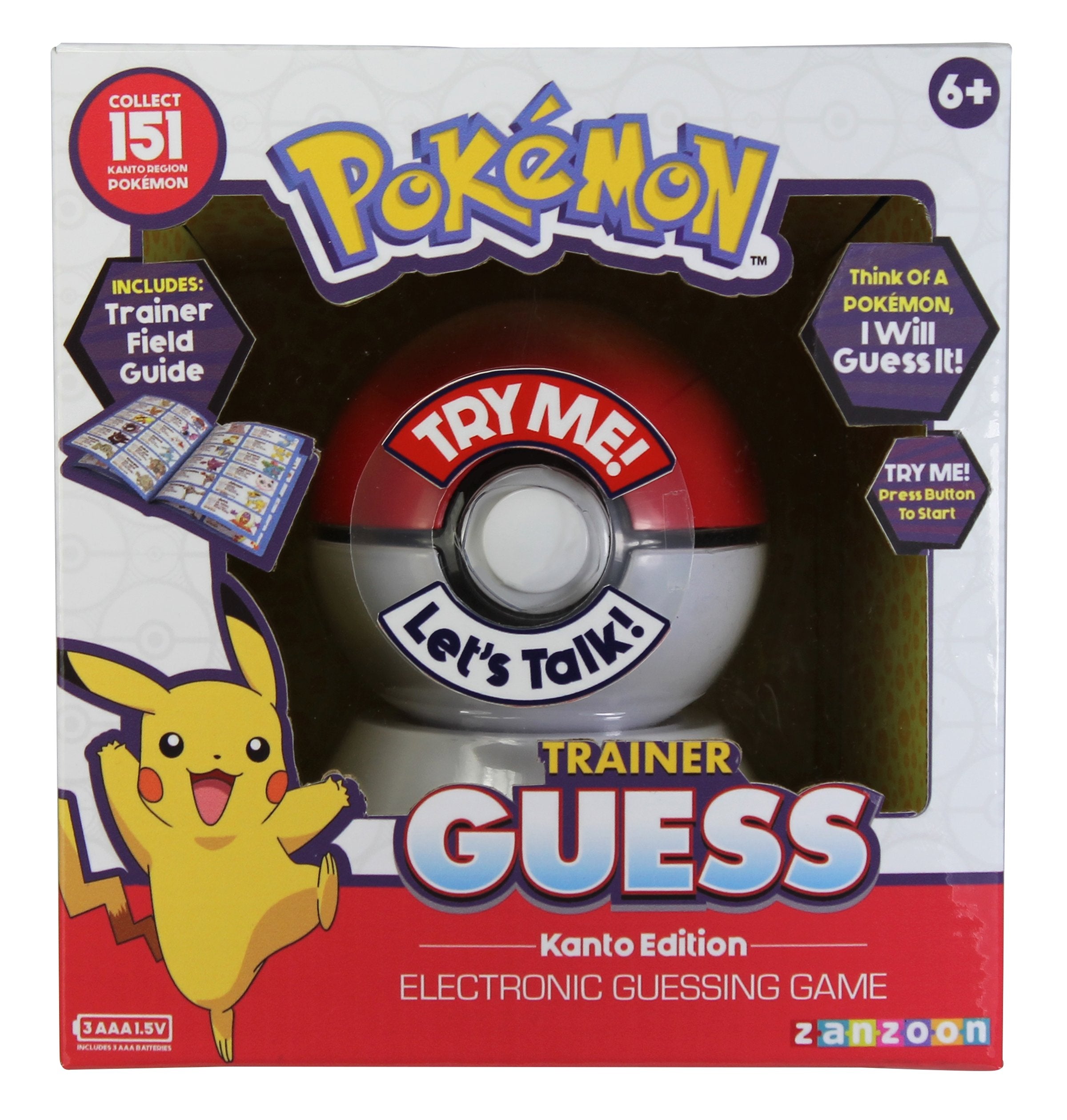 Basic Fun Pokemon Trainer Guess Kanto Edition field guide opens learning and collecting potential