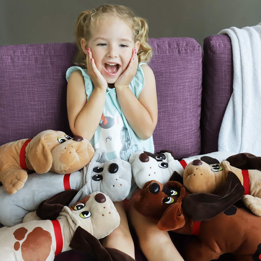 Basic Fun Pound Puppies plush body close-up, soft texture for comforting hugs.