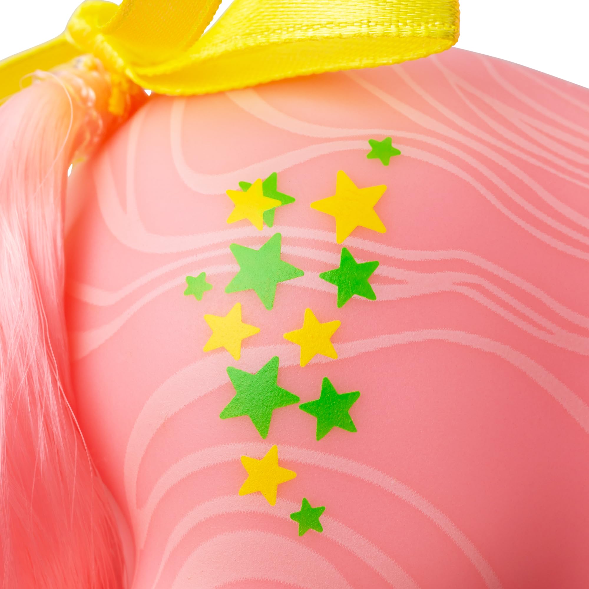 Milky Way long shiny pink hair invites brushing, styling, and braiding