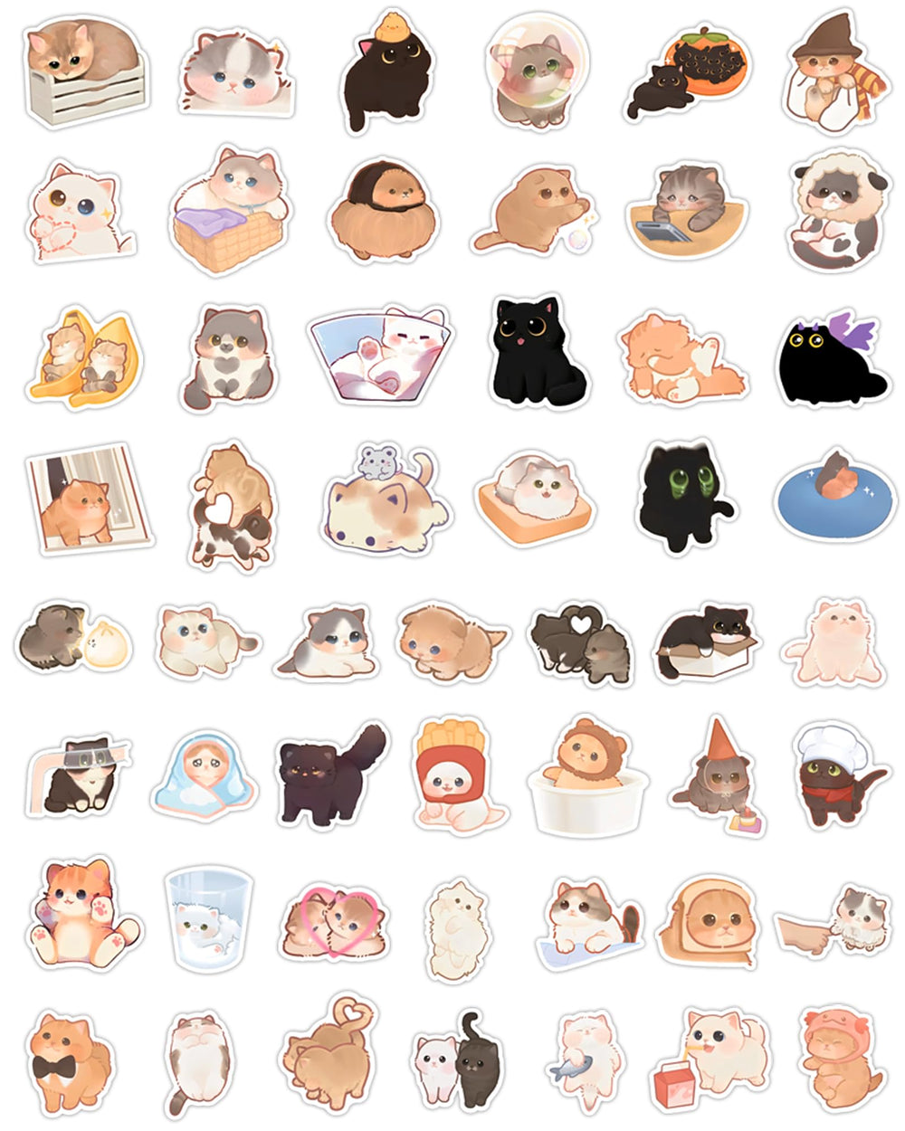 Baslaky cat stickers on luggage for easy recognition and cheerful travel vibes.