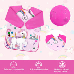 Bassion Kids Art Smock adjustable closure for easy on and off.
