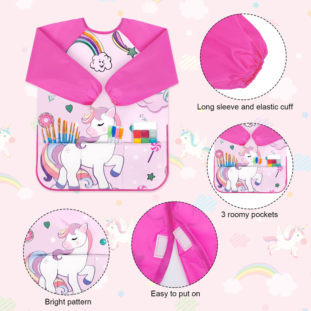 Bassion Kids Art Smock elastic cuffs keep sleeves in place during activity.