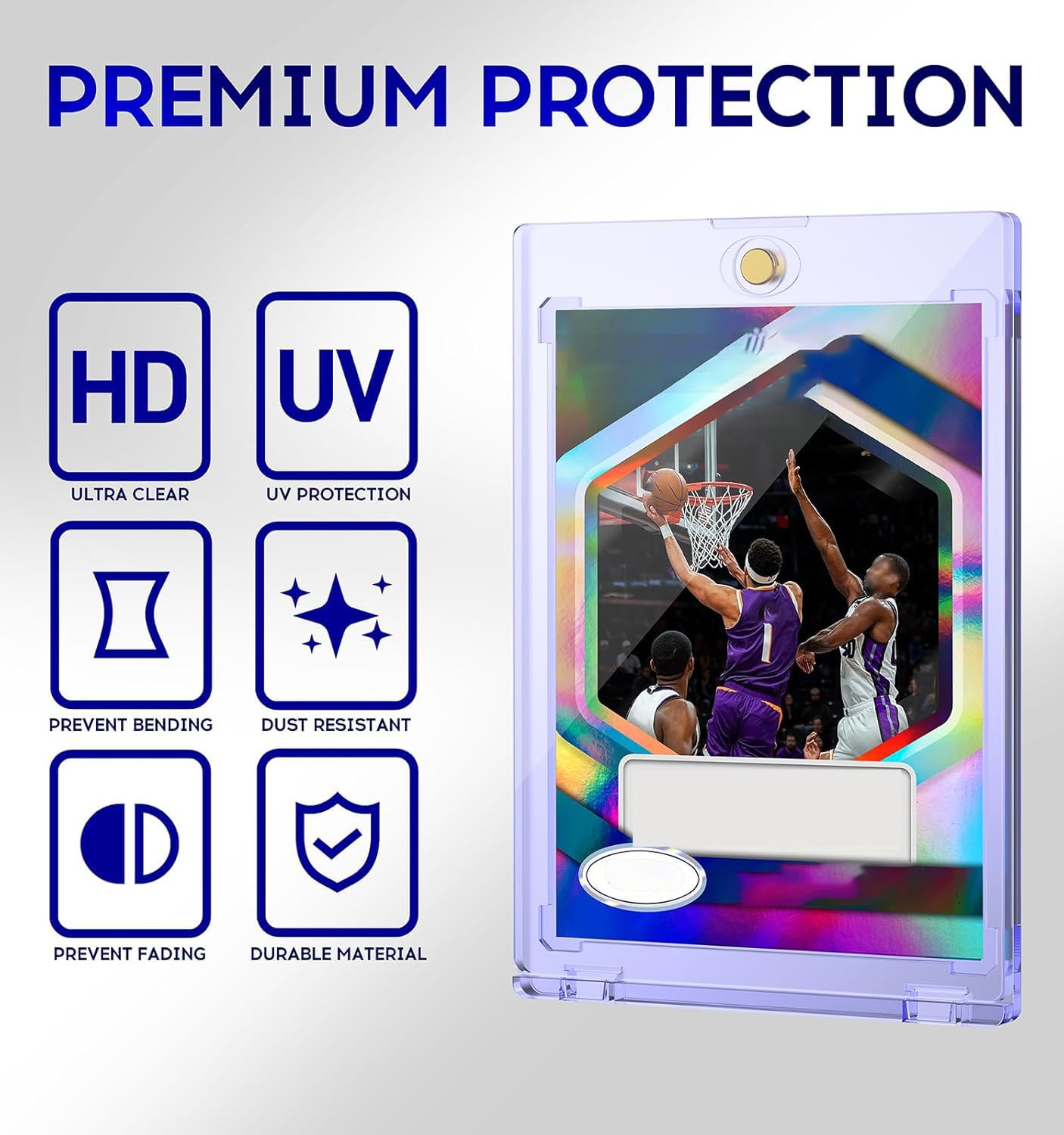 Basthalan UV protection coating closeup protecting card colors