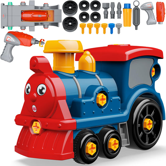 BASUN toddler take-apart train exterior invites imaginative play and fine motor practice