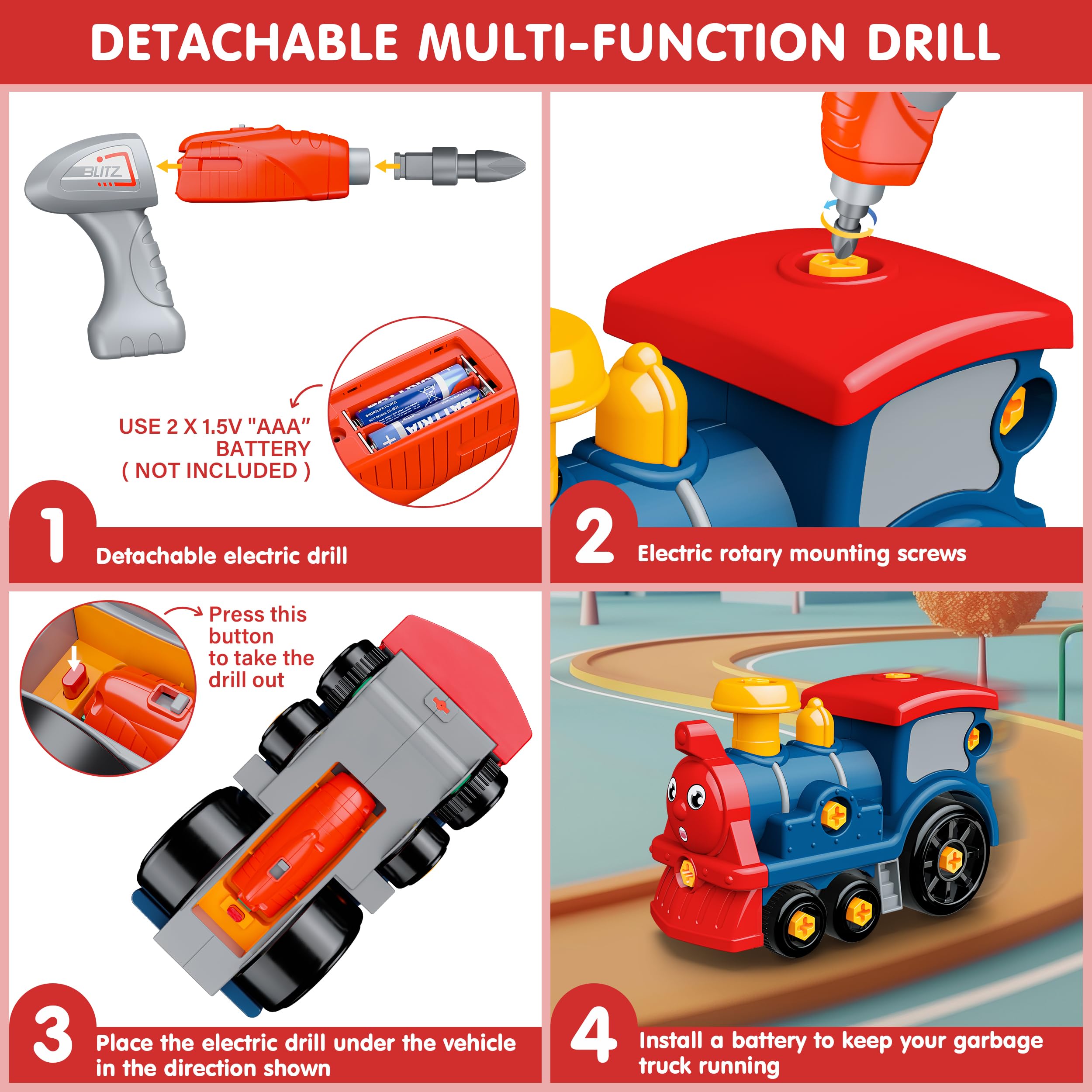 BASUN tool kit and wrench included to support pretend construction play