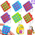 Basytodio 32pcs tic tac toe keychains in bright colors, ideal party favors