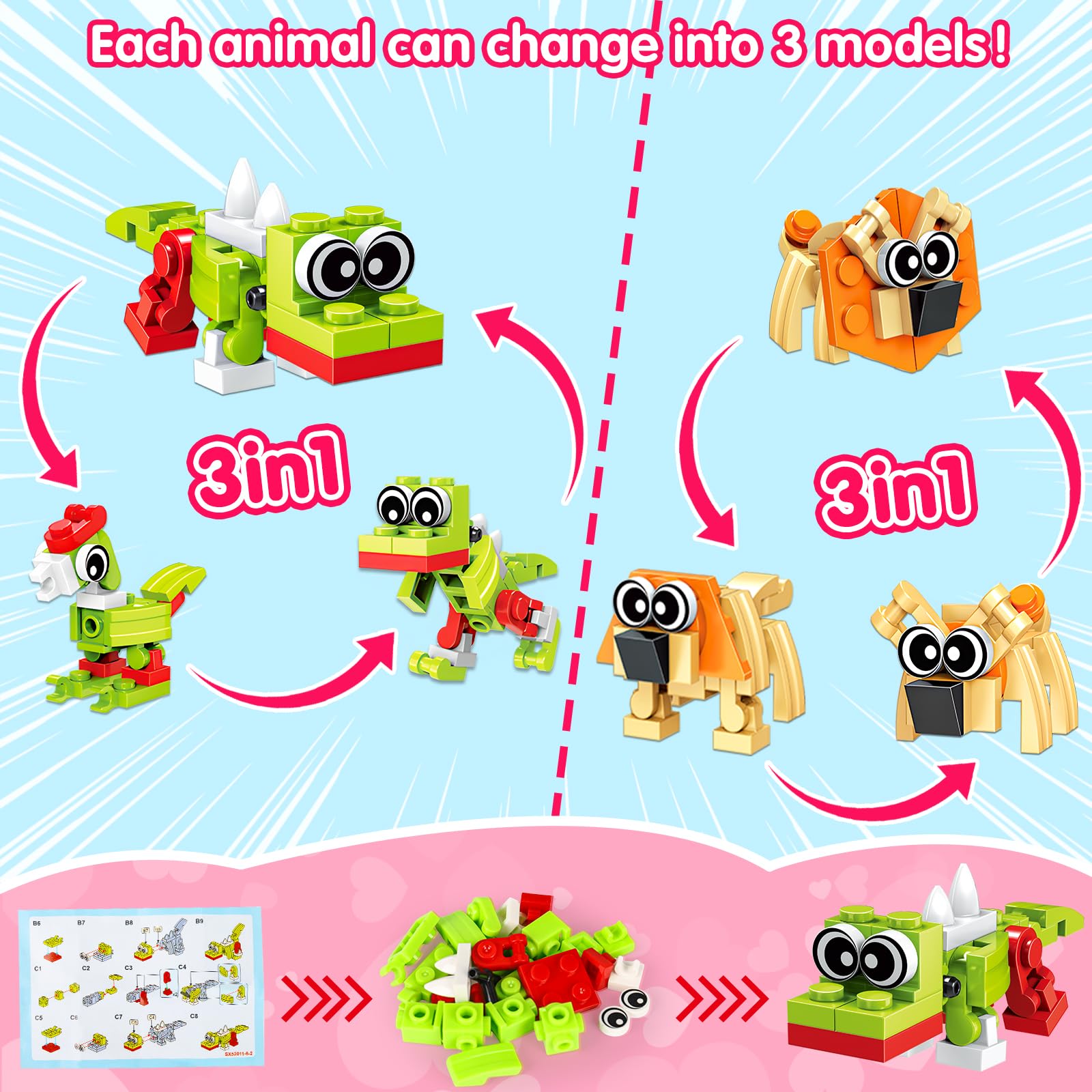 Basytodio animal bricks encourage hands-on play and learning.