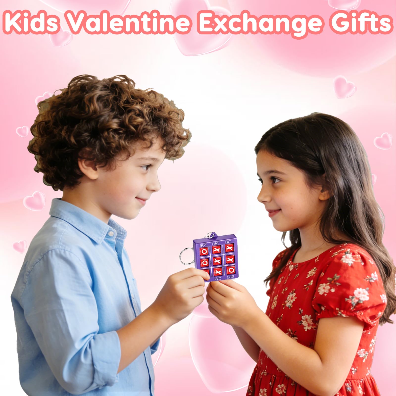 Basytodio colorful tic tac toe keychains for kids and goody bags