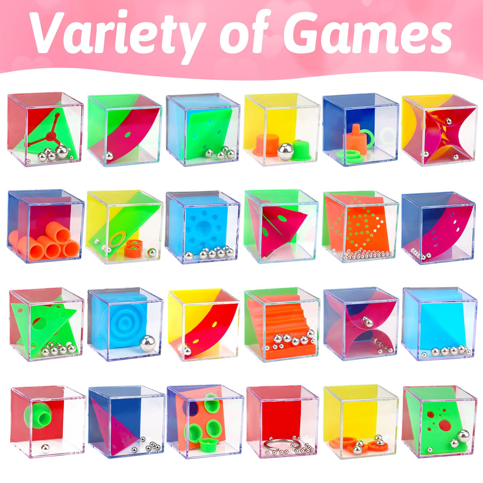 Basytodio durable plastic mini cubes built for long-lasting Valentine activities