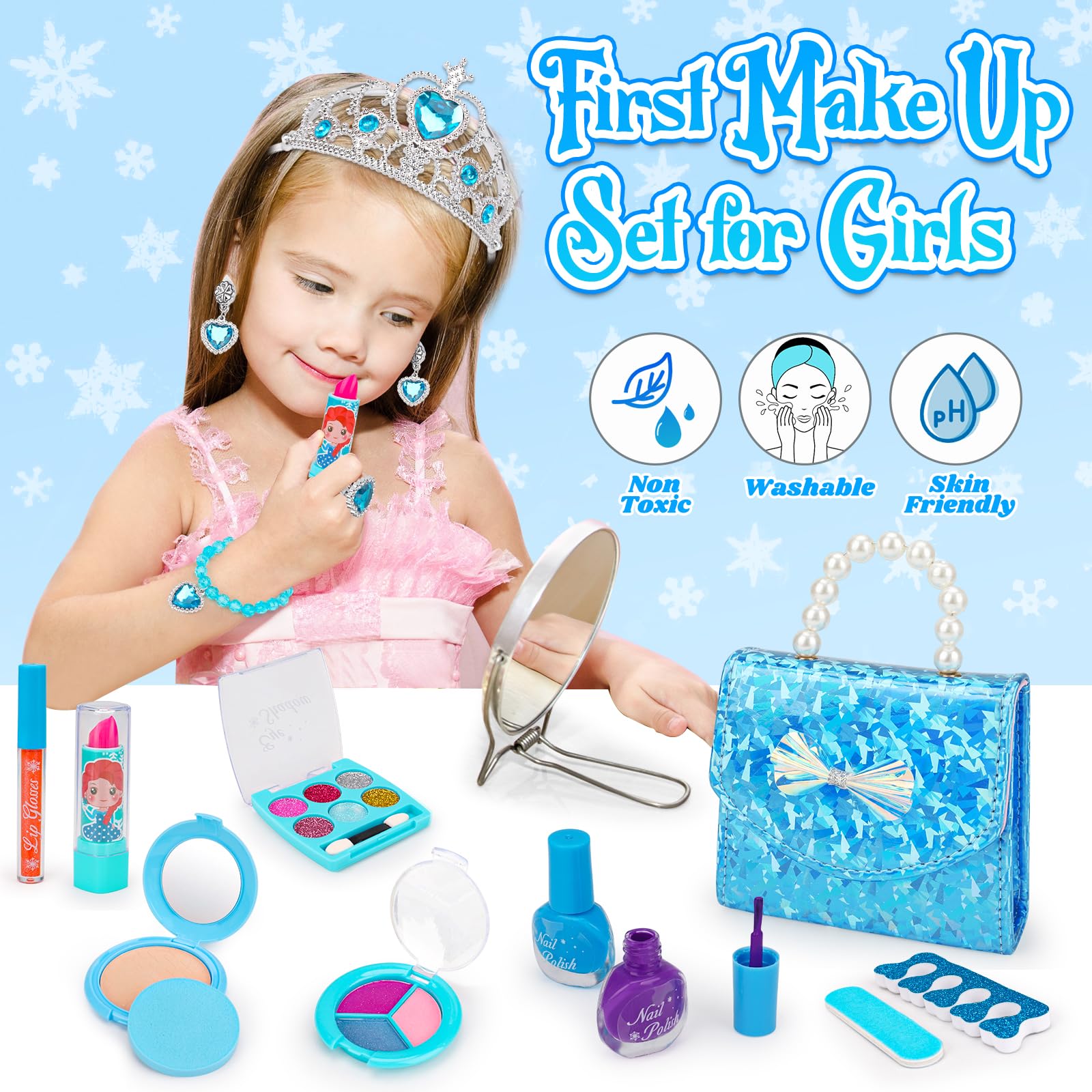 Basytodio frozen gloves pair with costumes for cozy pretend play scenes.