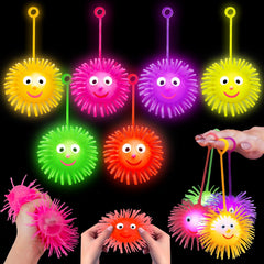 Basytodio light up ball with hedgehog silicone surface for party play and tactile fun