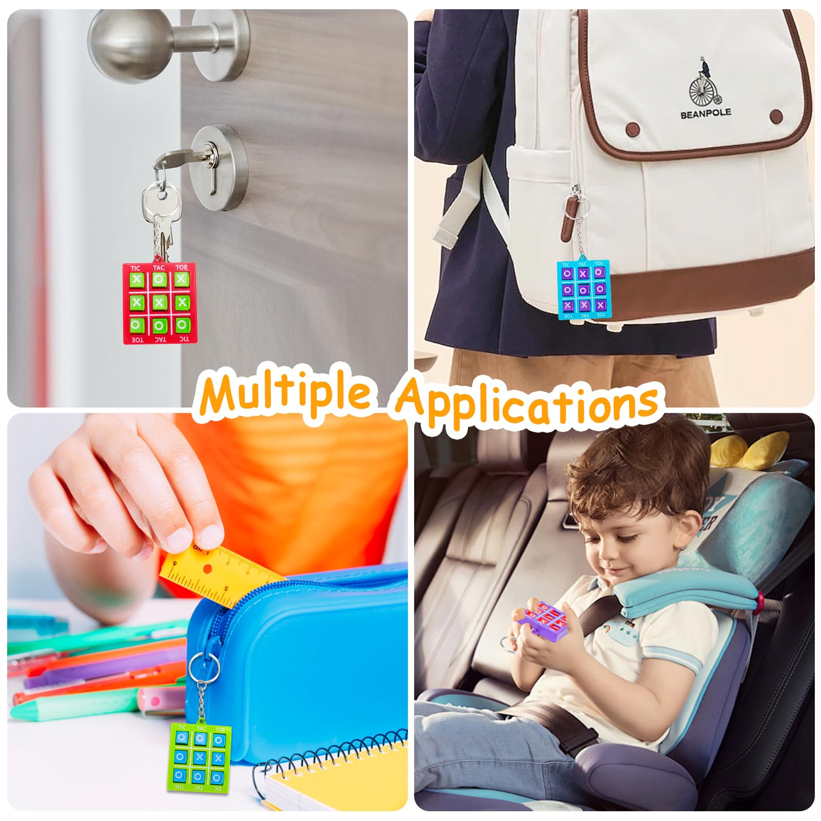Basytodio portable tic tac toe keychains for on the go play