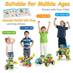 Basytodio 199PCS robot model demonstrates hands-on STEM construction for creative problem solving.