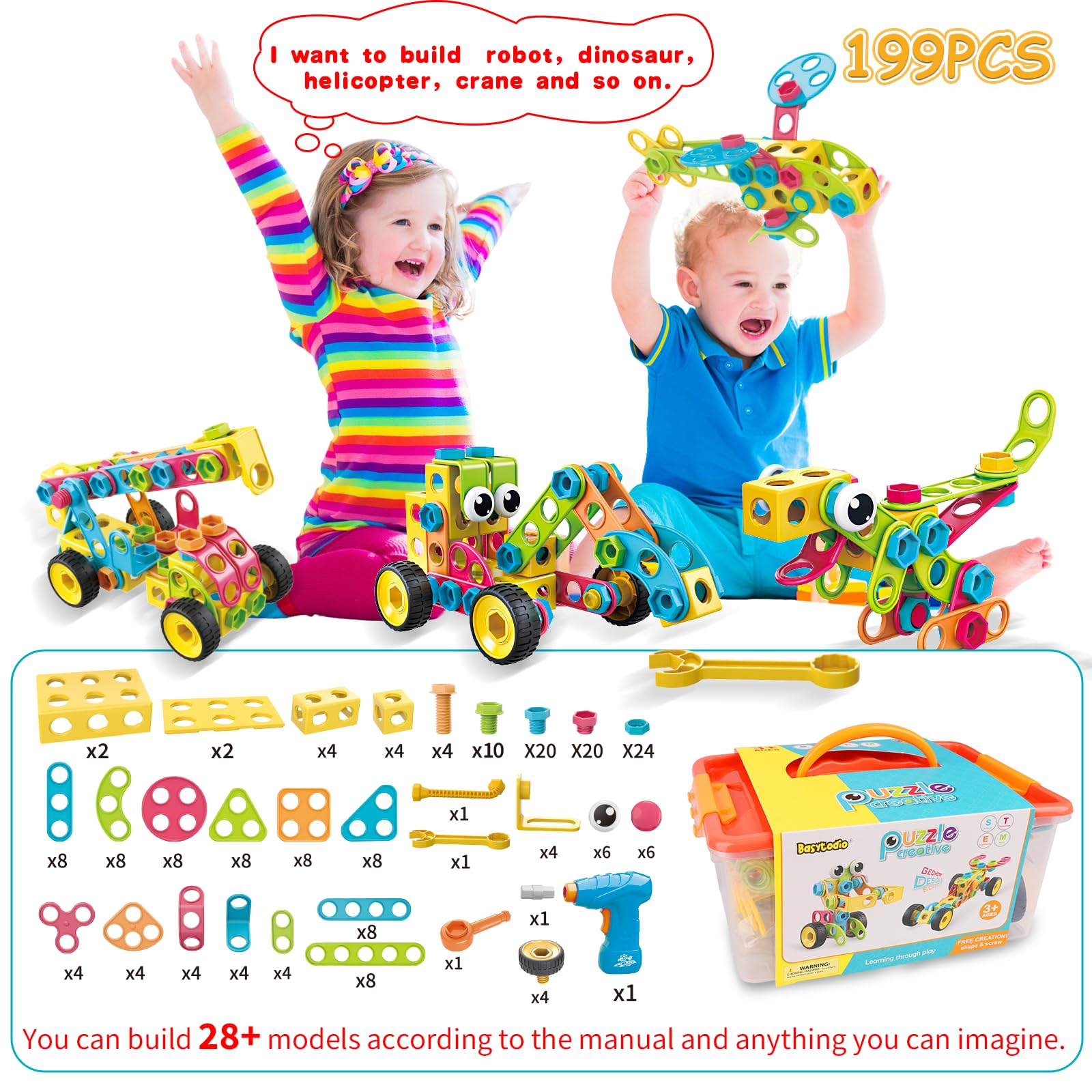 Basytodio storage box keeps parts organized for on-the-go learning.