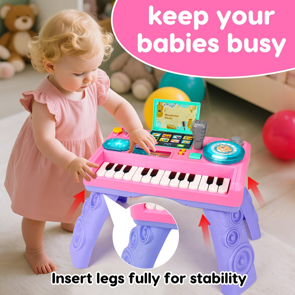 Basytodio Toddler Musical Activity Table enabling exploration of sounds