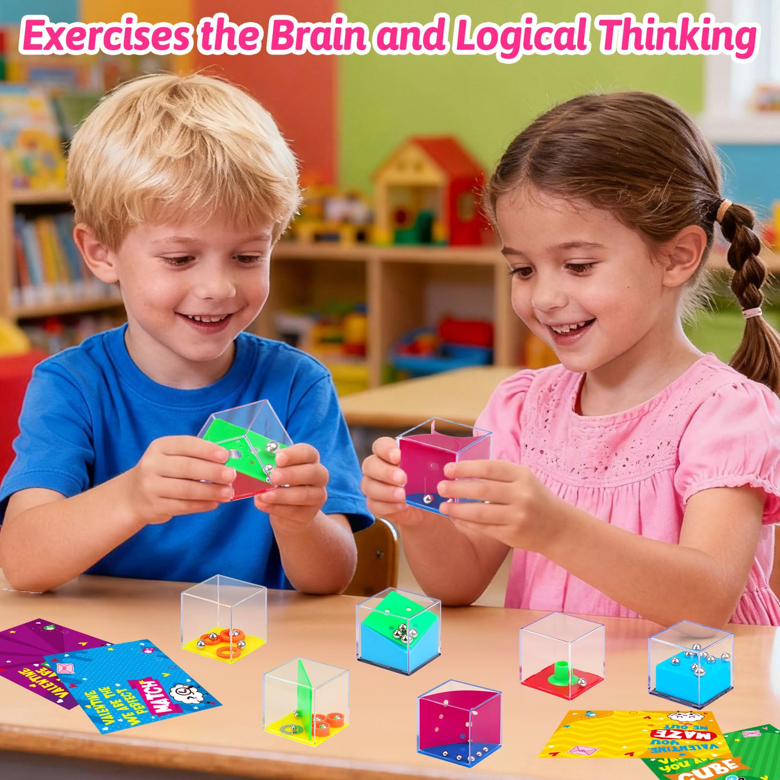 Basytodio valentines cards for school designed for candy-free classroom gifts