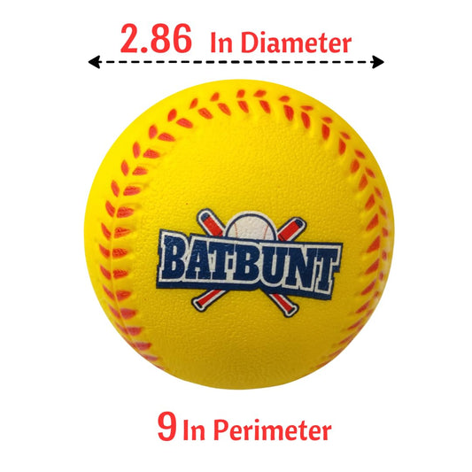 BATBUNT foam baseball blue front view for confident throws.