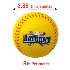 BATBUNT foam baseball blue front view for confident throws.