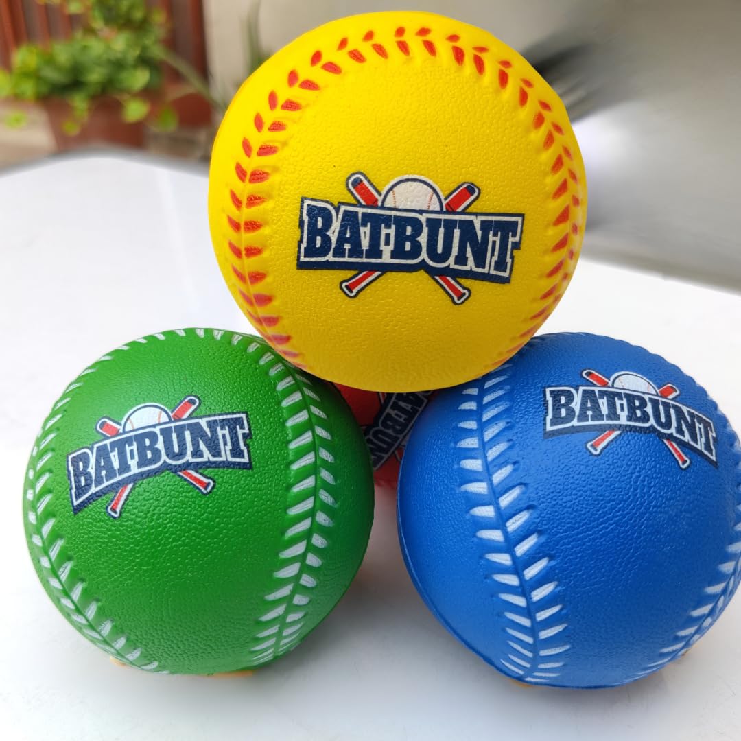BATBUNT foam baseball kid training setup in action.