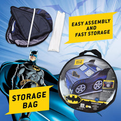 Batman Batmobile tent roomy interior supporting multiple kids and imaginations