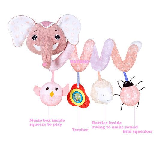 BATOHO sheep rattle promotes tactile exploration with soft textures for little hands