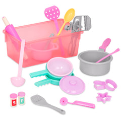 Battat Play Circle Dinner for Eight hand mixer spins for pretend cooking realism