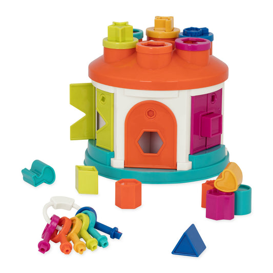 Battat Shape Sorter House front door for shape matching and motor play