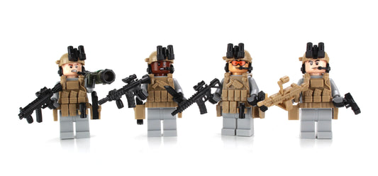 Battle Brick Army Ranger figure front view, ideal for display and imaginative play with Lego bricks.