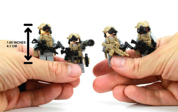 Battle Brick Army Ranger weapons set, ready for action and compatible with Lego bricks.