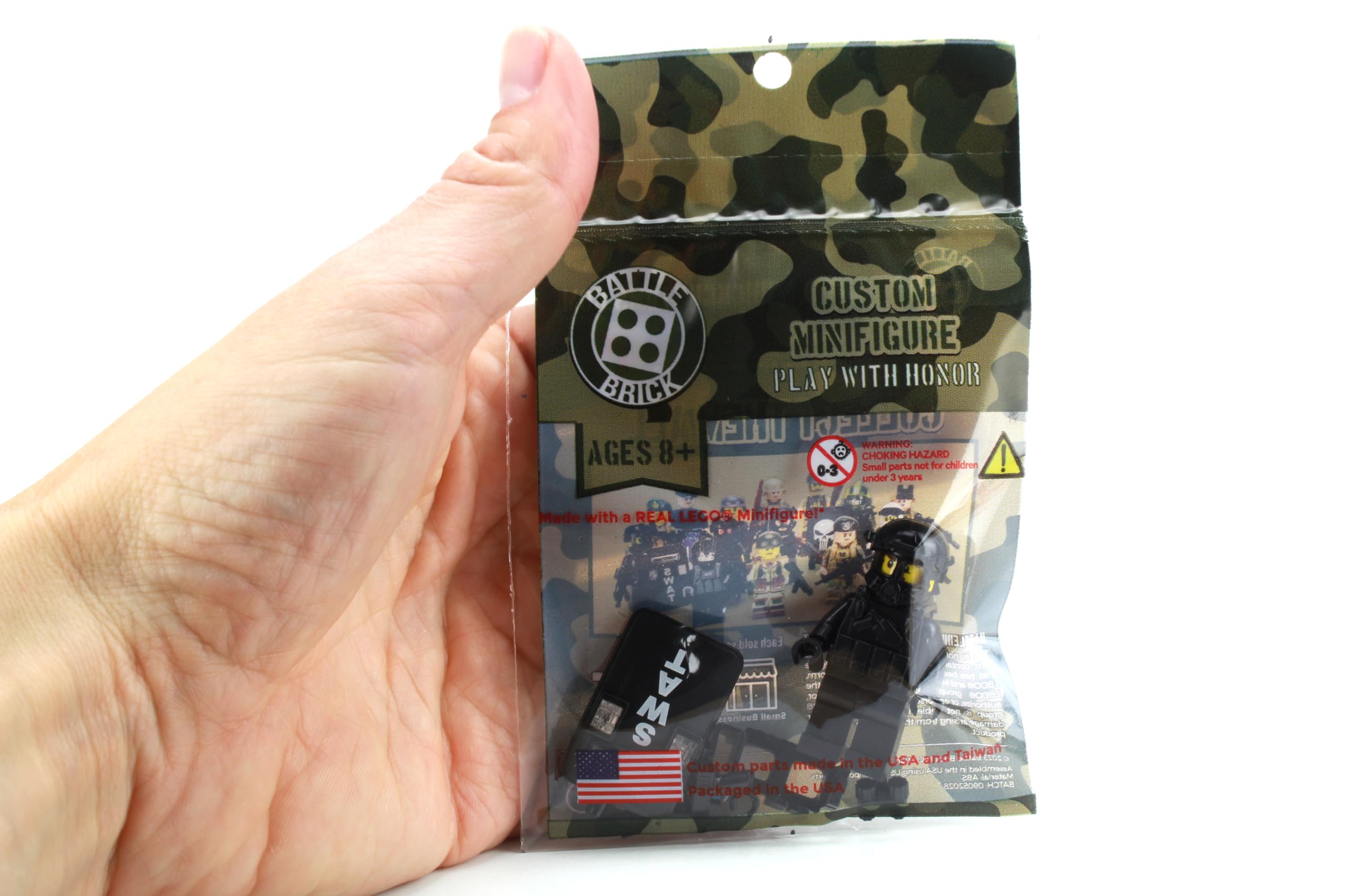 Battle Brick custom accessories and weapons expand play and display options