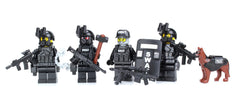 Battle Brick SWAT officer helmet detail for authentic display.