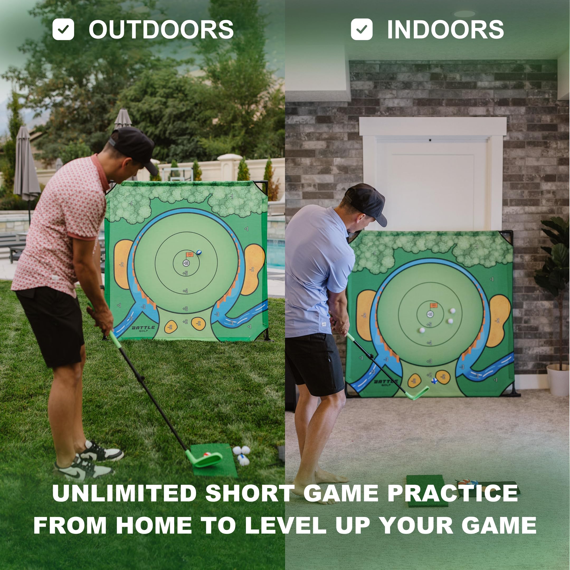 Compact, USA-made practice set fits small spaces and makes a great gift.