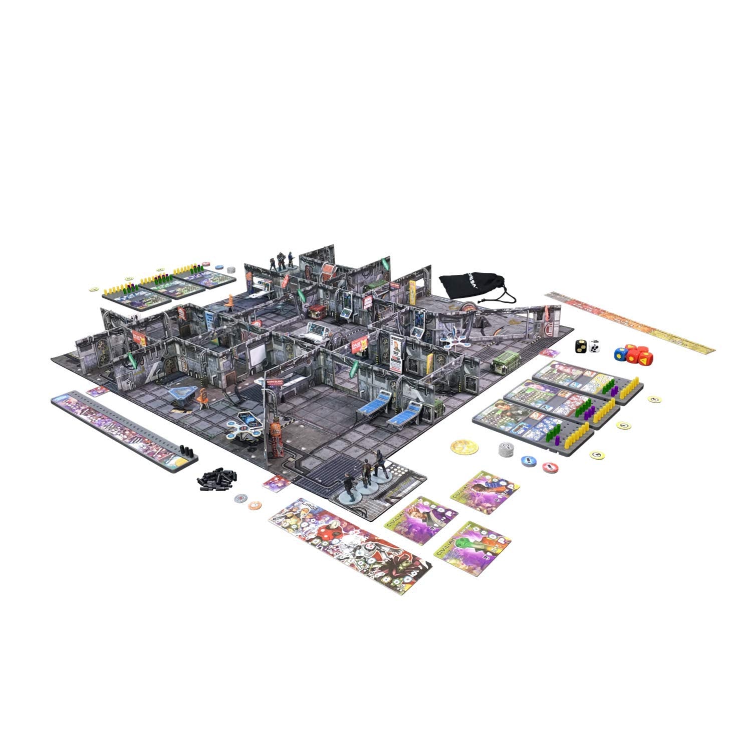 3D modular terrain from Battle Systems Core Space Starter Set enhances immersive sci-fi battles.