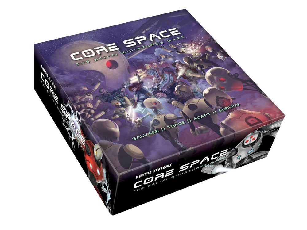 Battle Systems Core Space Starter Set miniatures ready for painting and tabletop battles.