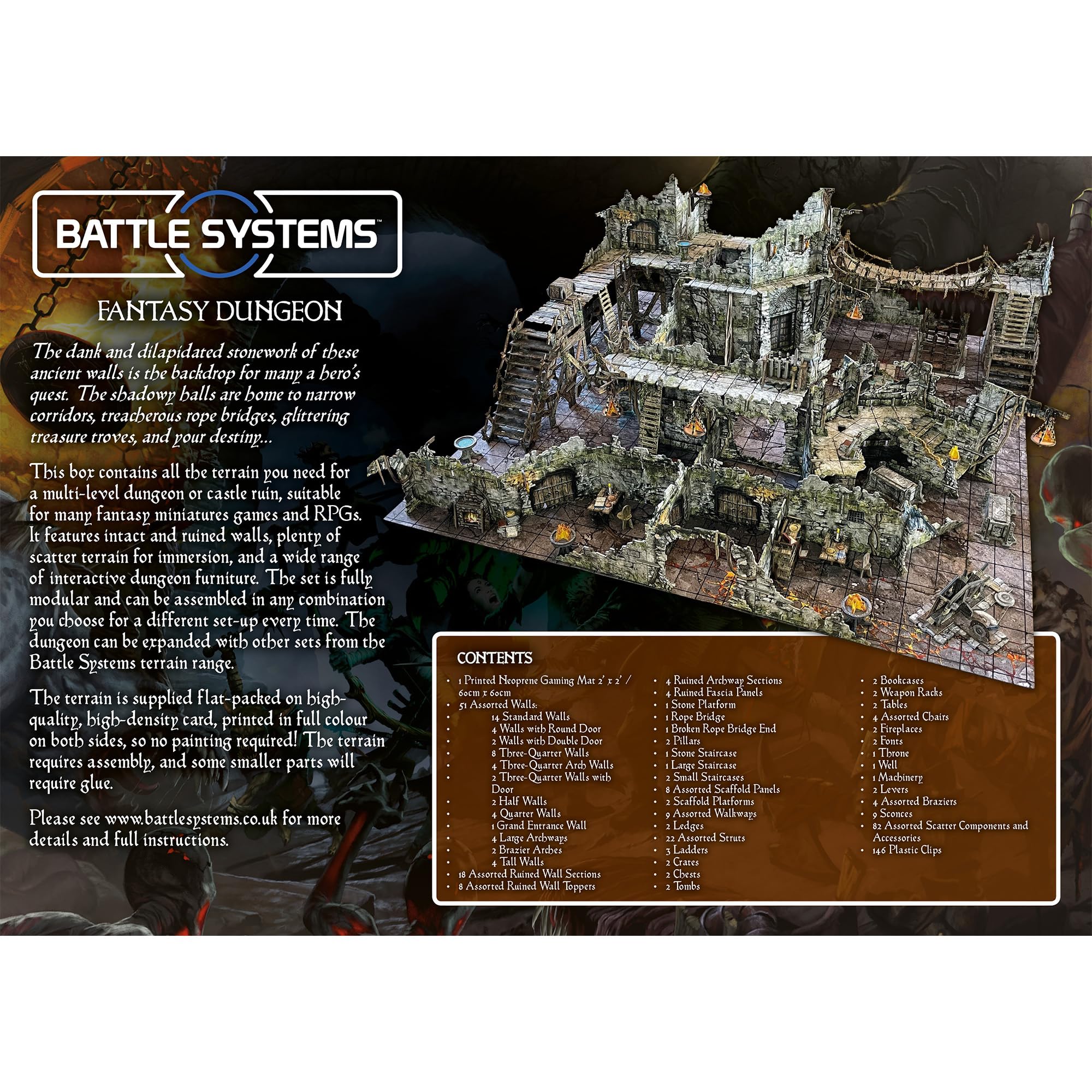 Battle Systems Dungeon Terrain Core Set immersive dungeon scene for dramatic exploration.