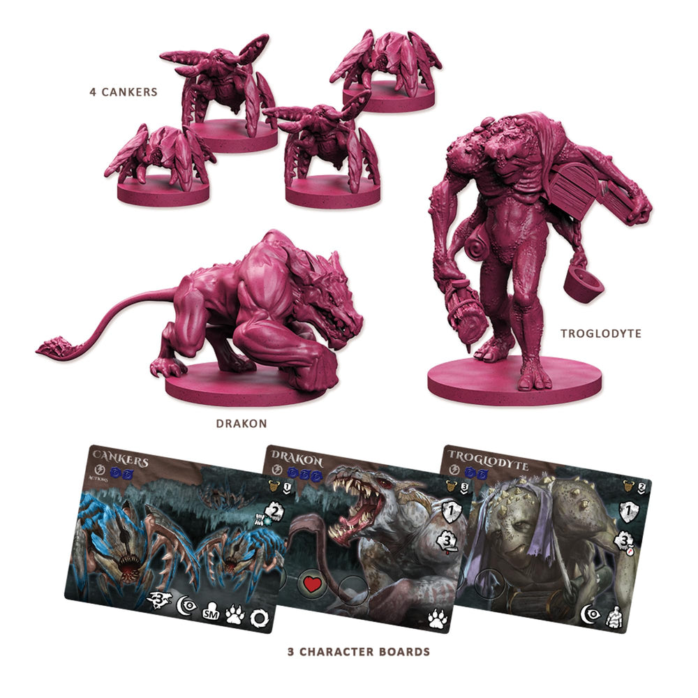 Battle Systems Maladum gameboard close-up with figures in action for dynamic play.