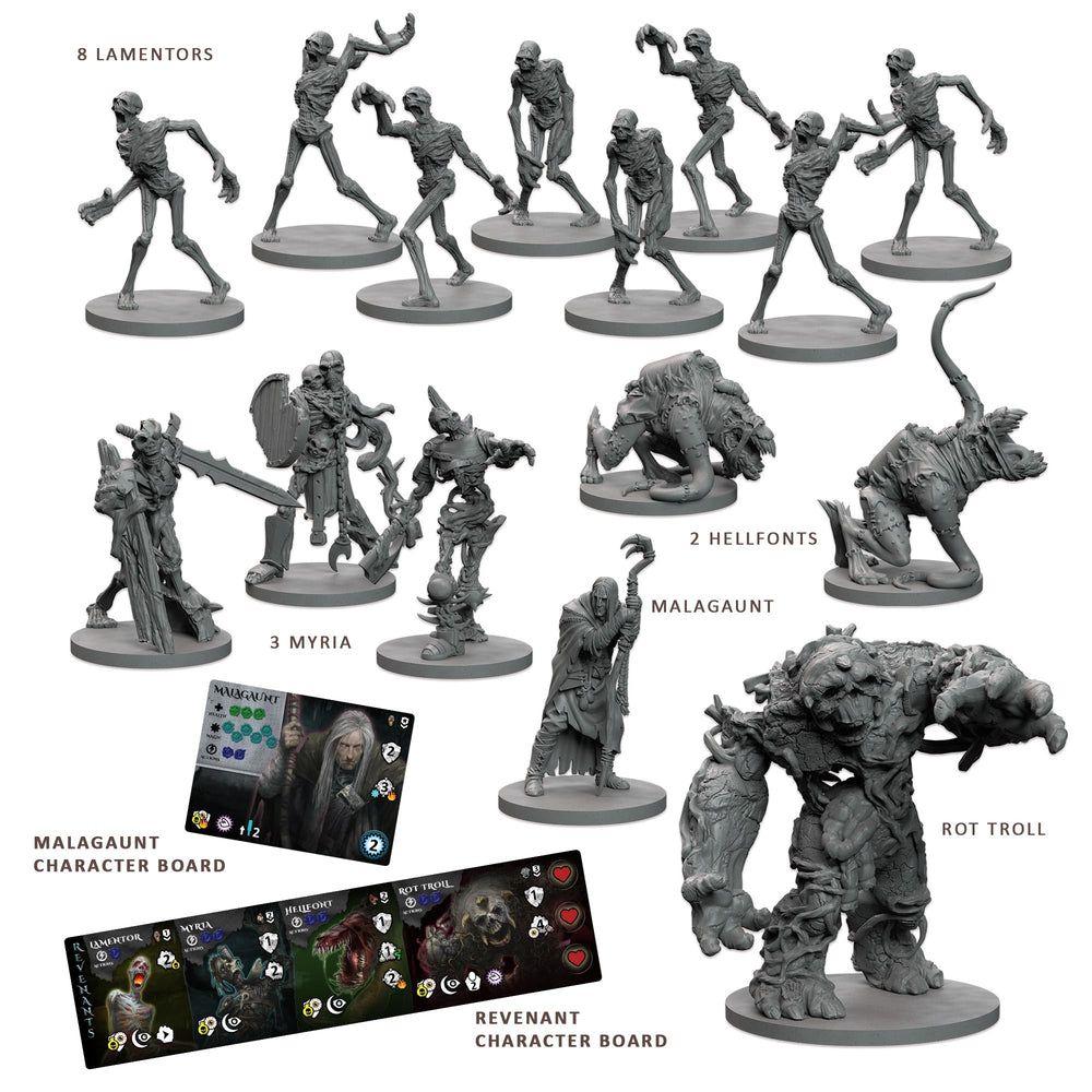 Battle Systems Maladum revenants miniature in combat pose hints at tense encounters.