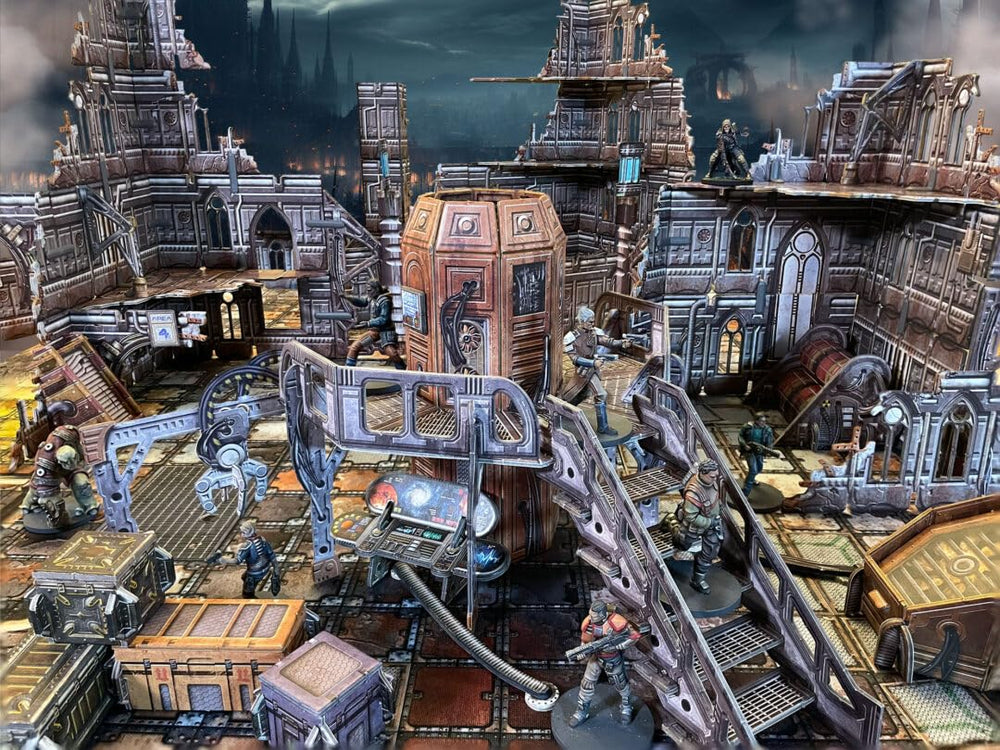 Battle Systems crates and bulkheads add cluttered terrain for urban realism.