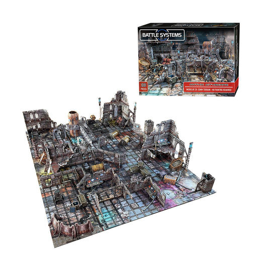 Battle Systems gothic cityscape ruins for immersive sci-fi battles and dynamic cover.