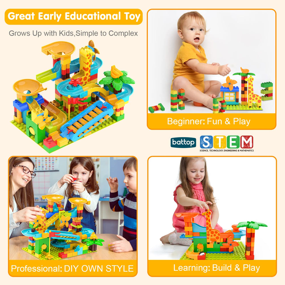 BATTOP Marble Run instruction guide helps kids build confidently.