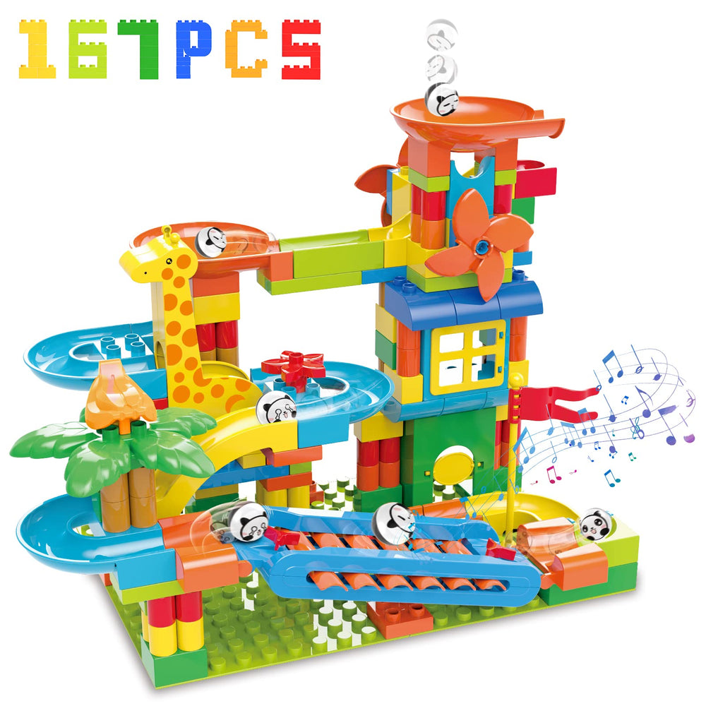 BATTOP Marble Run sturdy slot design for easy assembly.