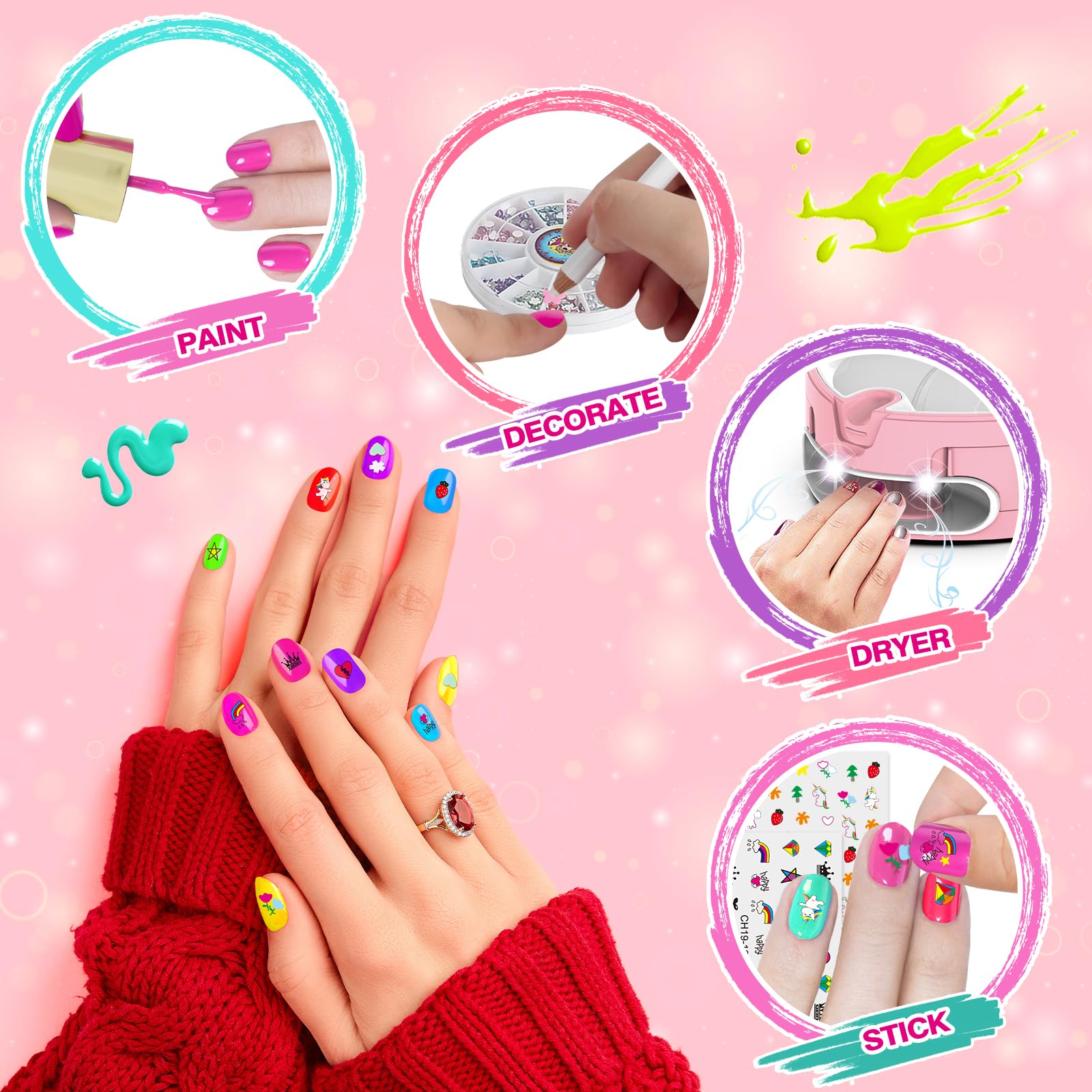 BATTOP nail file and separator to prep nails simply.