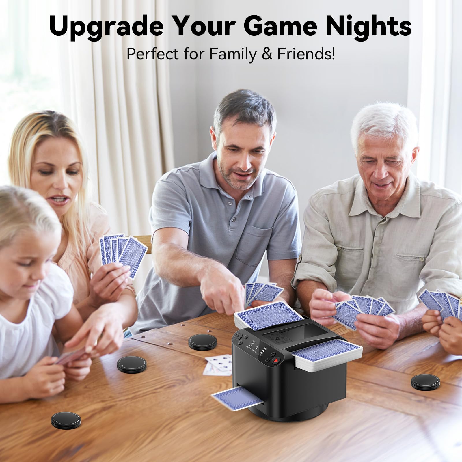 BATURU adapts to various card sizes with adjustable trays.