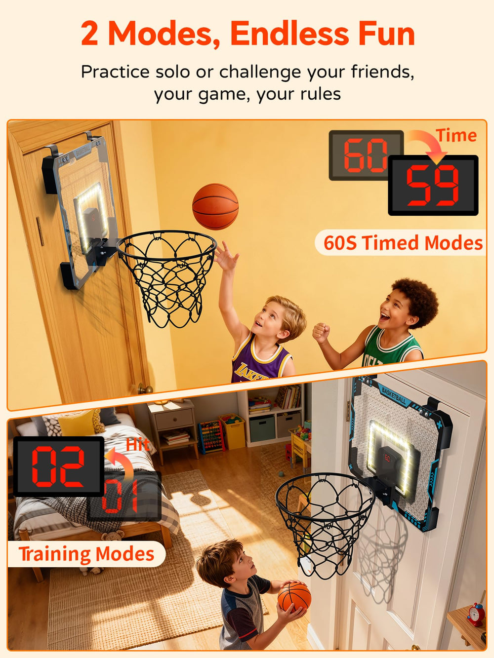 BATURU mini basketballs set is ready for immediate play.