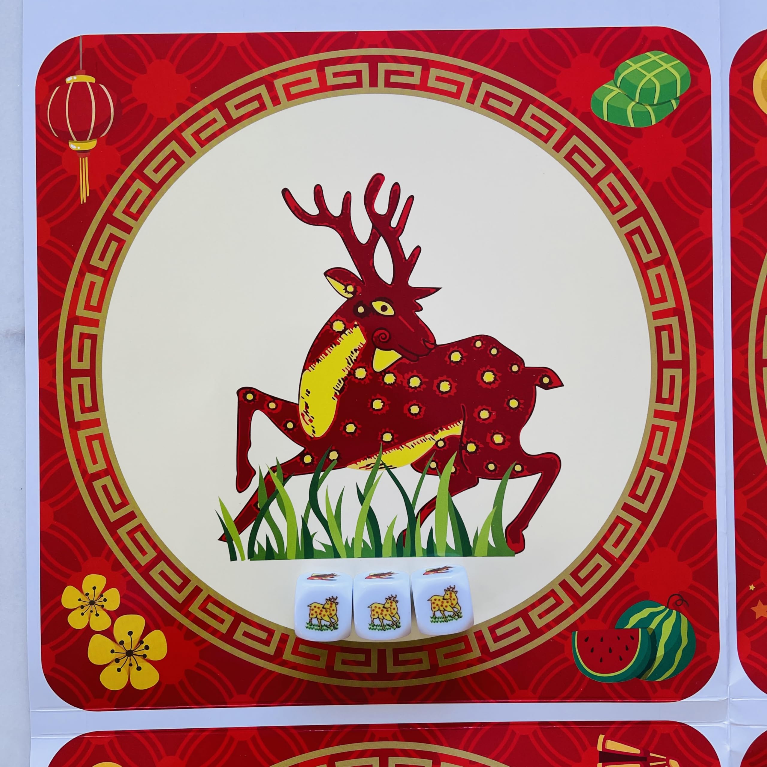 Bau Cua Ca Cop icons display with fish, crab, prawn for authentic vibe