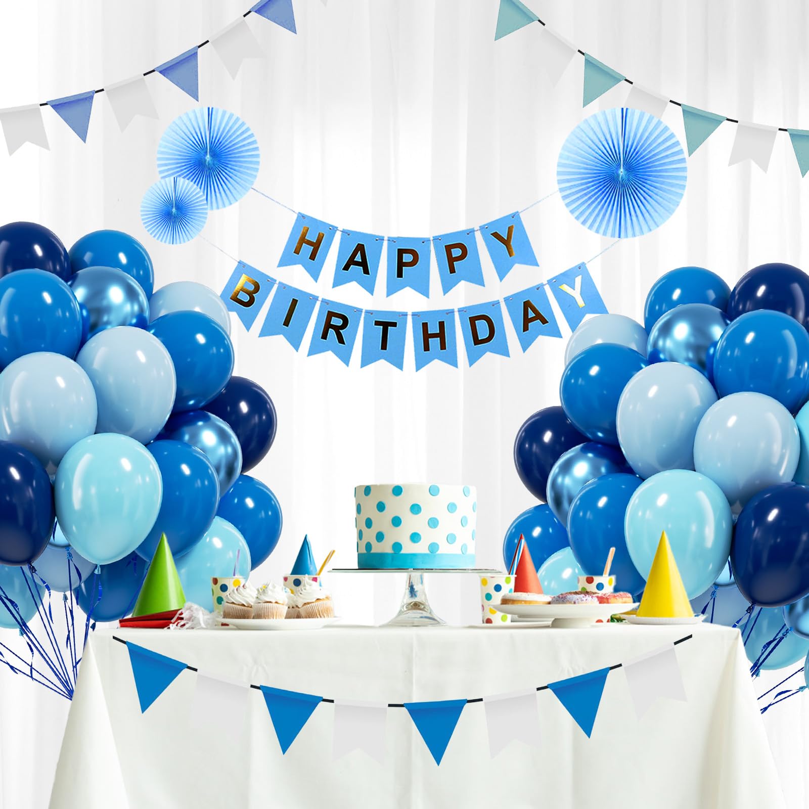 BAUANOOY navy blue balloons for elegant themes