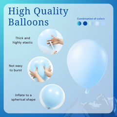 BAUANOOY pastel blue balloons for soft-tone party accents